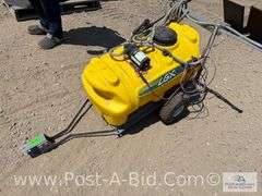 Crop Cave LGX 25 Gallon Pull Behind Sprayer.