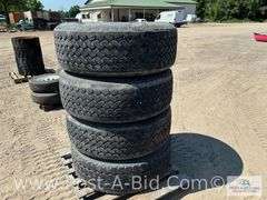 4x Dunlop SP231 385/65R22.5 Super Singles, Owner Stated "Good Tre