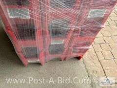 24x Red Parts Bins 9" W x 12"H x 16"D.