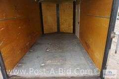 2012 H & H 12' Plus 4' V Tandem Axle Enclosed Trailer, Rear Ramp