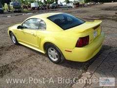 2003 Ford Mustang 2 Door Car With 109,443 Miles, V-6 Motor.