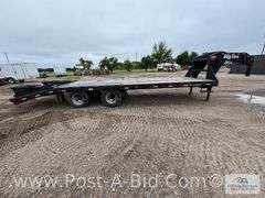 2016 Big Tex 25' Tandem Dual Wheeled Gooseneck Trailer, 20' Flat