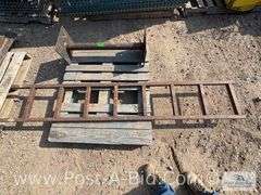 Steel Stand 3' Tall And Steel Ladder 8' Long.