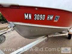 1978 Lund 14' Boat With Evinrude 35 HP Motor, 1978 Midi Trailer W