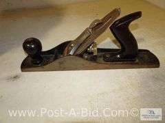 Vintage Can With Spout, Stanley Planer And Vintage Tools.