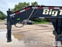 2016 Big Tex 25' Tandem Dual Wheeled Gooseneck Trailer, 20' Flat