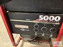 Generac 5000 Watt Generator, Briggs And Stratton Motor.