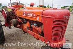 Farmall H Narrow Front Tractor, Rear Tires Are 12.4-38, Comes Wit