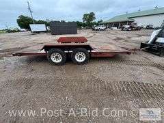 2006 Shop Built 16' Tandem Axle Trailer, 75" Between Fenders, Bro