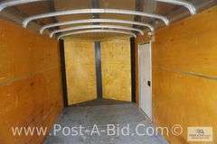 2012 H & H 12' Plus 4' V Tandem Axle Enclosed Trailer, Rear Ramp