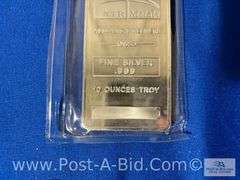1-10 oz. .999 Fine Silver NTR Metals Bar And 2-1oz Copper Morg