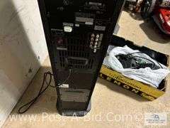 Surround Sound System, 2-Sony Stand Speakers, 1-Bose Center Speak