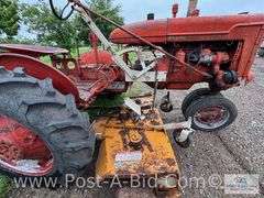 Farmall B Tractor, With Woods Belly Mower, Narrow Front, 1 Flat T