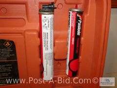 Paslode Impulse Pin Nailer And Paslode Nailer Both In Cases.