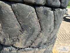 4 x Skid Steer Tires On 8 Bolt Rums, Owner Stated "12.0 U 16.5 De
