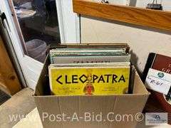 Variety Of Vinyl Records In Box.