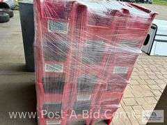 24x Red Parts Bins 9" W x 12"H x 16"D.