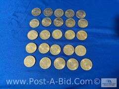 25-Eisenhower Dollars (Mixed Dates) 1-1776-1976 US Bicentennial S