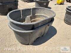2-Rubbermiade Livestock Tanks; Each 100 Gallons.