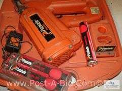 Paslode Impulse Pin Nailer And Paslode Nailer Both In Cases.