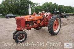 Farmall H Narrow Front Tractor, Rear Tires Are 12.4-38, Comes Wit