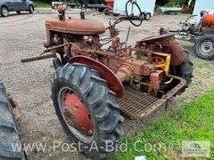 Farmall B Tractor, With Woods Belly Mower, Narrow Front, 2 Flat T