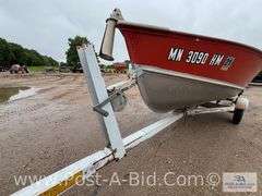 1978 Lund 14' Boat With Evinrude 35 HP Motor, 1978 Midi Trailer W