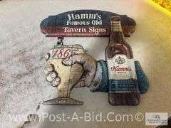Michelob Beer Sign, 18"L x 16"W x 4"D, Light Works, Hamm's Plasti