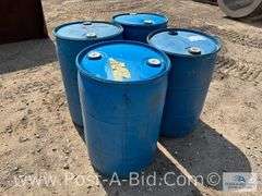 4-Plastic 55 Gallon Barrels.