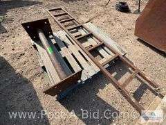Steel Stand 3' Tall And Steel Ladder 8' Long.