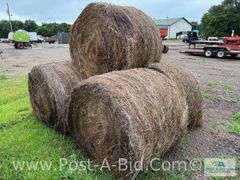 5-Grass Hay Round Bales, Twine Tie, 2024 Hay Season.