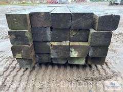 Pallet Of Approx. 20 Guardrail Timbers, Approx. 6' Long.
