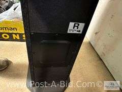 Surround Sound System, 2-Sony Stand Speakers, 1-Bose Center Speak