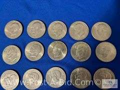 25-Eisenhower Dollars (Mixed Dates) 1-1776-1976 US Bicentennial S