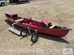 2000 Coleman 17' Canoe With Floats, Seats, Dolly And Paddles, MN