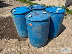 4-Plastic 55 Gallon Barrels.
