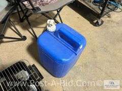 2x Kids Camp Chairs, Tripod Camp Stove And 5 Gallon Water Tank.