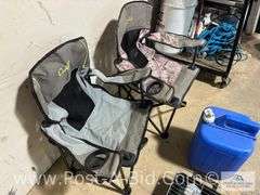 2x Kids Camp Chairs, Tripod Camp Stove And 5 Gallon Water Tank.
