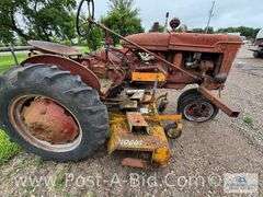 Farmall B Tractor, With Woods Belly Mower, Narrow Front, 2 Flat T