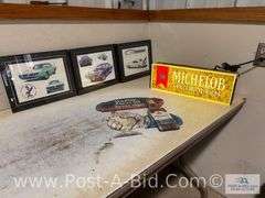 Michelob Beer Sign, 18"L x 16"W x 4"D, Light Works, Hamm's Plasti