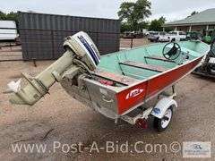 1978 Lund 14' Boat With Evinrude 35 HP Motor, 1978 Midi Trailer W