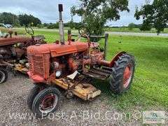 Farmall B Tractor, With Woods Belly Mower, Narrow Front, 1 Flat T