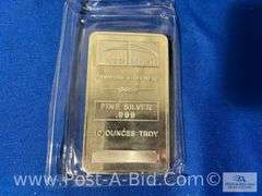 1-10 oz. .999 Fine Silver NTR Metals Bar And 2-1oz Copper Morg