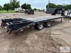 2016 Big Tex 25' Tandem Dual Wheeled Gooseneck Trailer, 20' Flat