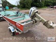 1978 Lund 14' Boat With Evinrude 35 HP Motor, 1978 Midi Trailer W