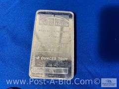 1-10 oz. .999 Fine Silver NTR Metals Bar And 2-1 oz Copper Morg