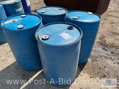4-Plastic 55 Gallon Barrels.