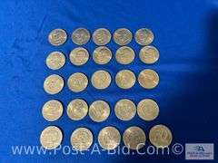 25-Eisenhower Dollars (Mixed Dates) 1-1776-1976 US Bicentennial S