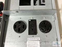Power Panel RV Receptacle Box With 30-50 Amp, Includes 2 - 50 Amp