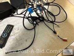 Surround Sound System, 2-Sony Stand Speakers, 1-Bose Center Speak
